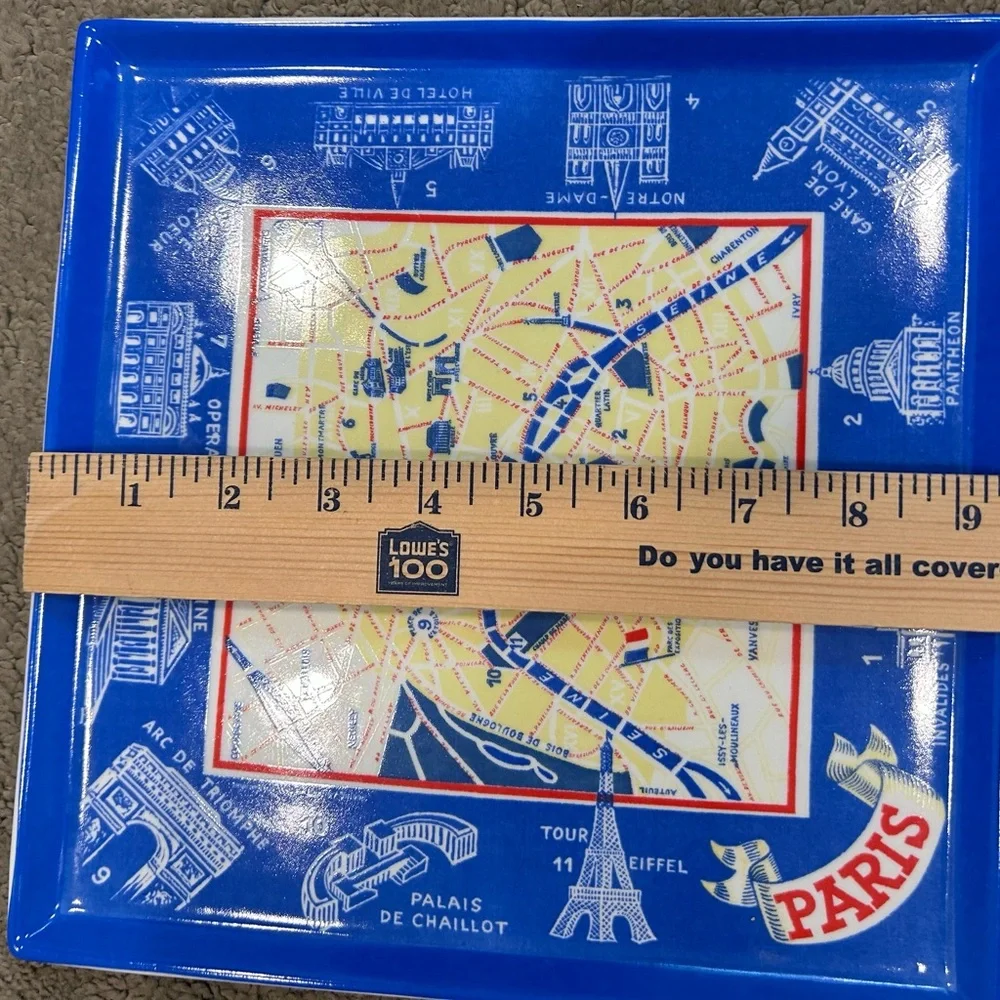 Rosanna Map Of Paris Decorative Plate